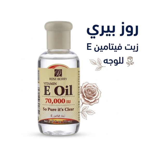 روز بيري - زيت فيتامين اي - 75 مل - للوجه والبشرة