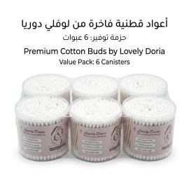 قطن اذن خشبية - حجم كبير - 6 عبوات