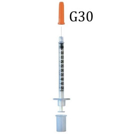سرنجات - 0.5 مل حجم ابرة 30 - 100 قطعة